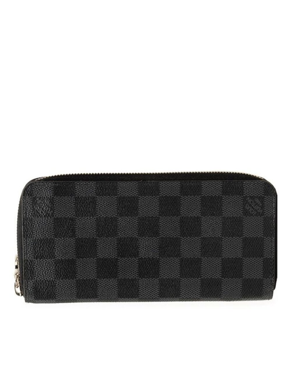 Louis Vuitton Damier Graphite Zippy Wallet Vertical Zip Around Black Gray